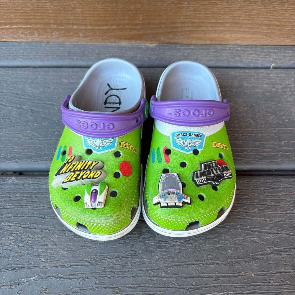 Crocs Kids Toy Story Buzz Lightyear Classic Clog 10C Good Used Condition